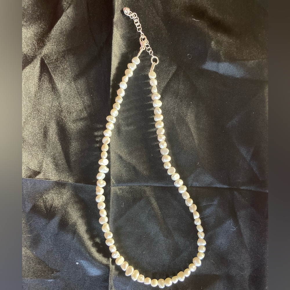 Silpada All that Shines freshwater Pearl and silver necklace